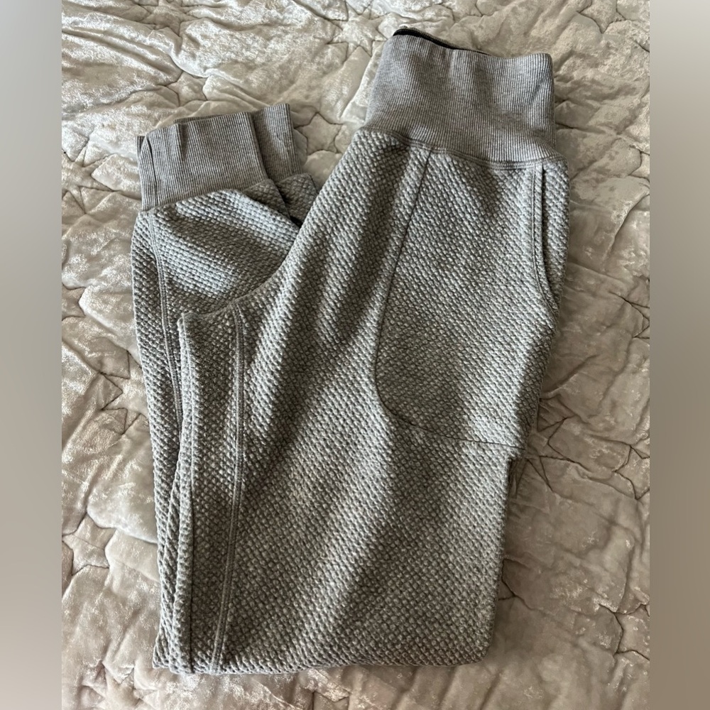 Gray Textured Joggers